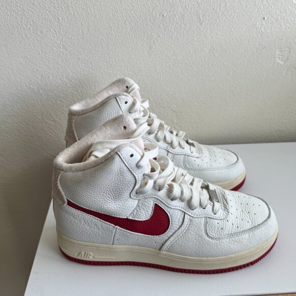 Nike Air Force 1 Mid '07 White University Red Sneakers Size 10 - Picture 13 of 13